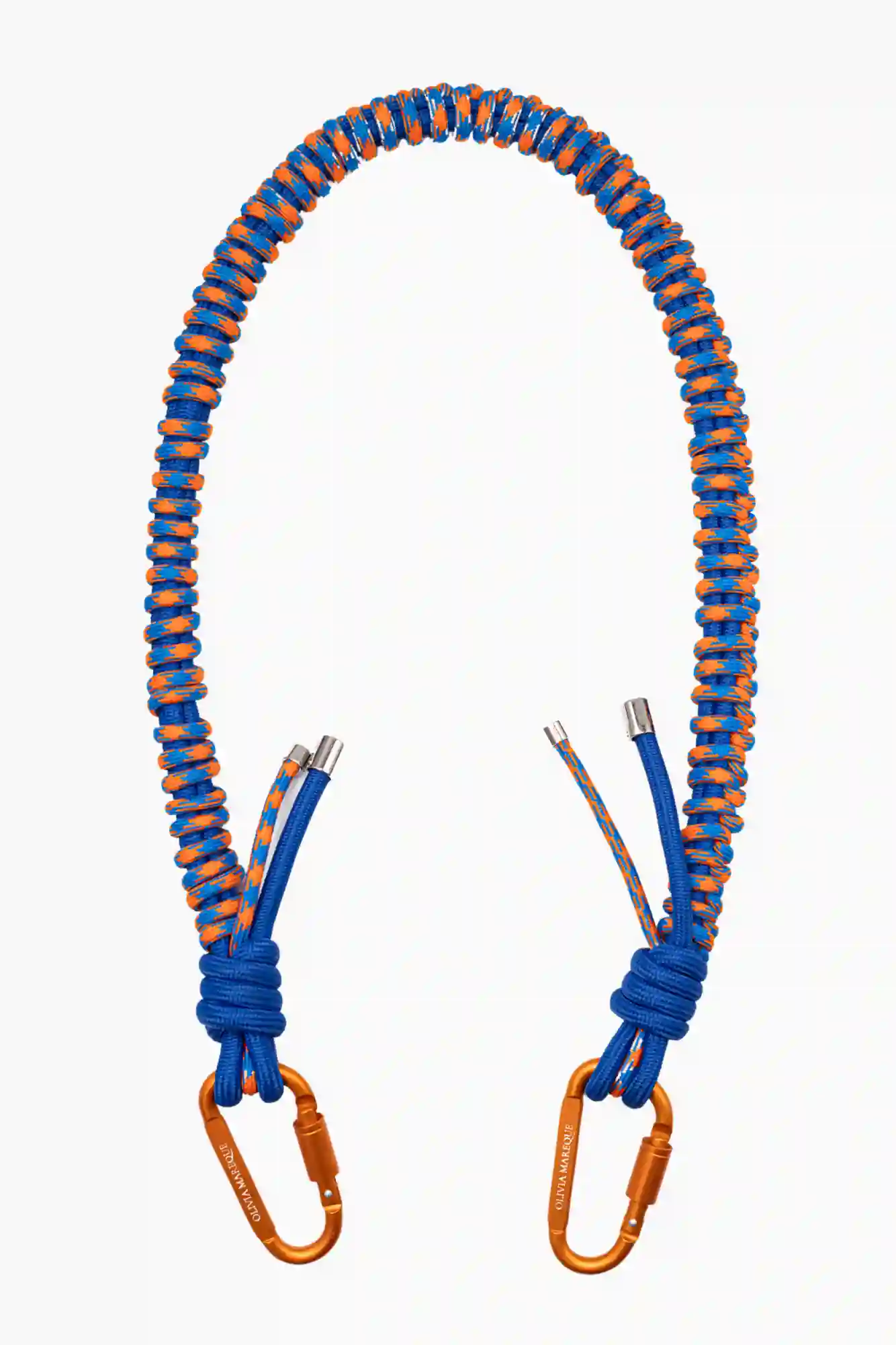 CADENA NYLON BANDOLERA NARANJA Y AZUL OSCURO / OLIVIA MAREQUE