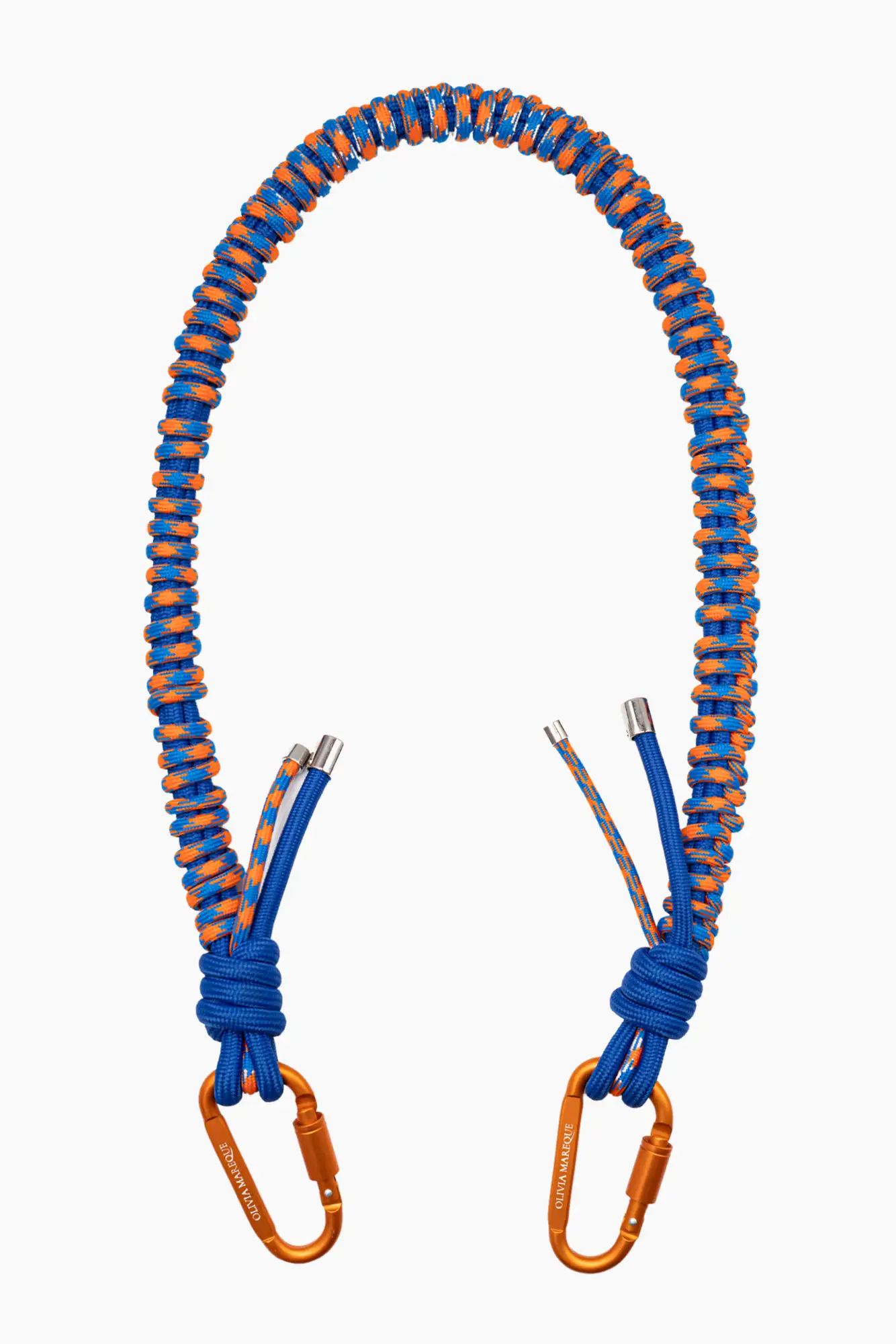 CADENA NYLON BANDOLERA NARANJA Y AZUL OSCURO / OLIVIA MAREQUE