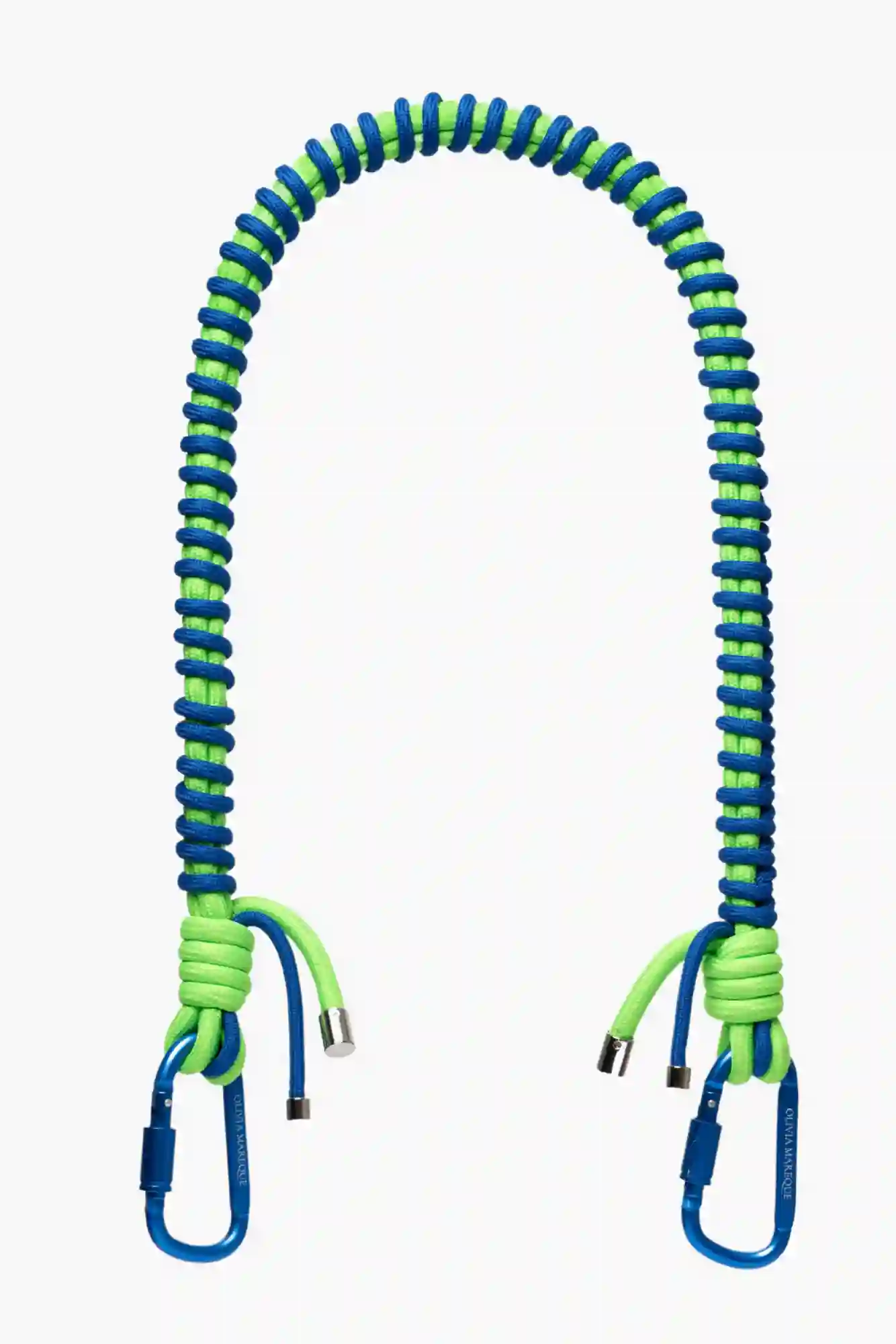 CADENA NAYLON BANDOLERA AZUL OSCURO Y VERDE / OLIVIA MAREQUE