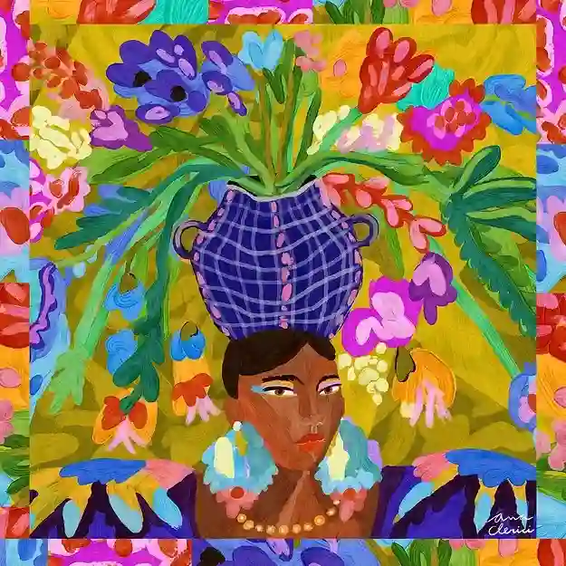 PAÑUELO "LOS PENSAMIENTOS" / ANA CLERICI