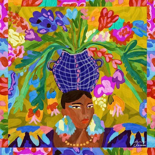 PAÑUELO "LOS PENSAMIENTOS" / ANA CLERICI