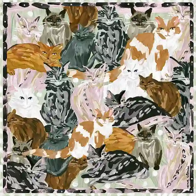 PAÑUELO "GATITOS" / ANA CLERICI