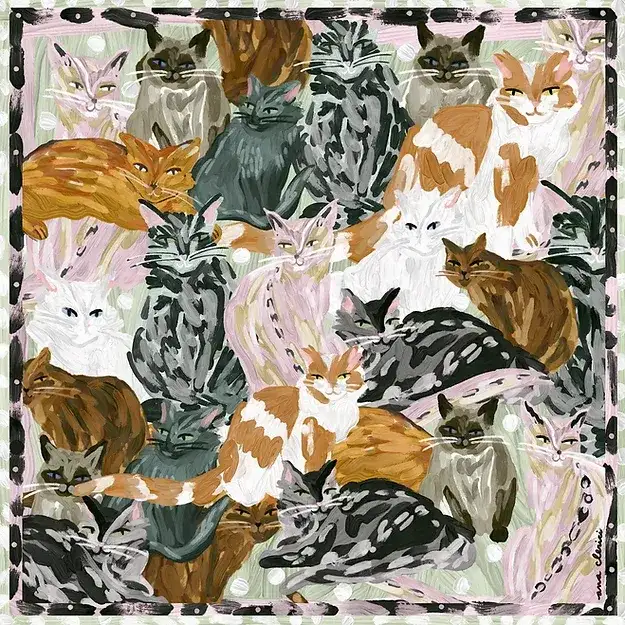 PAÑUELO "GATITOS" / ANA CLERICI