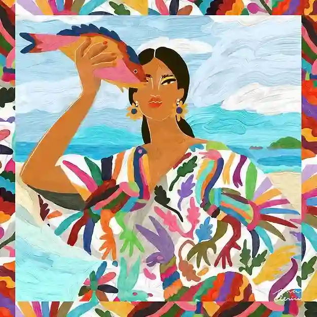 PAÑUELO "COLORES MEXICANOS" / ANA CLERICI