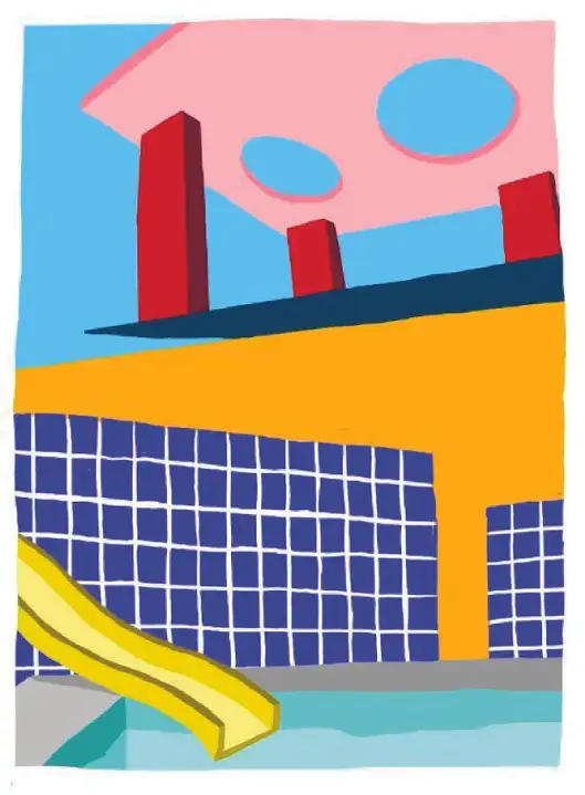 "LA PISCINA" / MANILA PRINTS POR NOELIA CALZADA