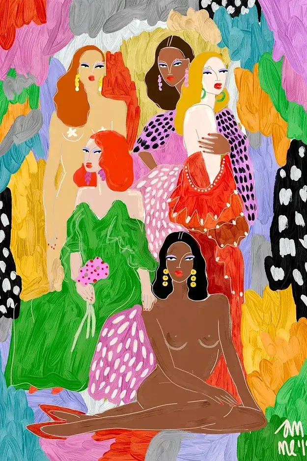 "FEMALE WORLD" PRINT / ANA CLERICI