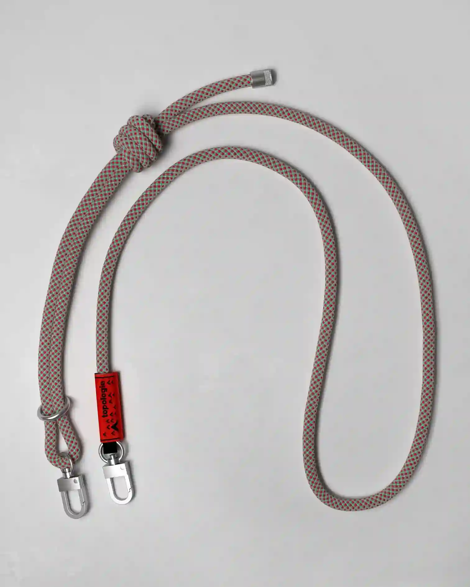 8MM ROPE STRAP (GREY RED BLUE LATTICE) / TOPOLOGIE