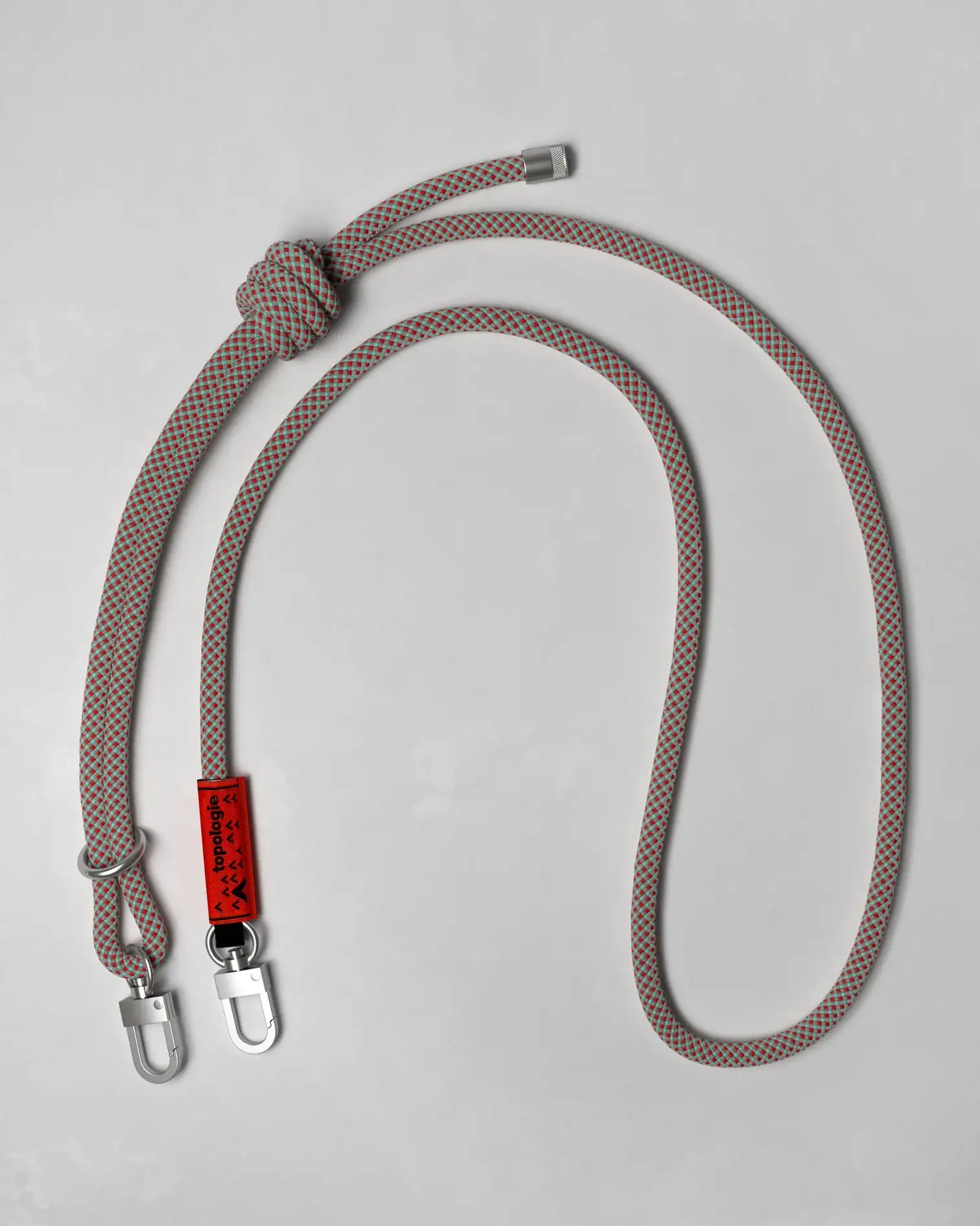 8MM ROPE STRAP (GREY RED BLUE LATTICE) / TOPOLOGIE
