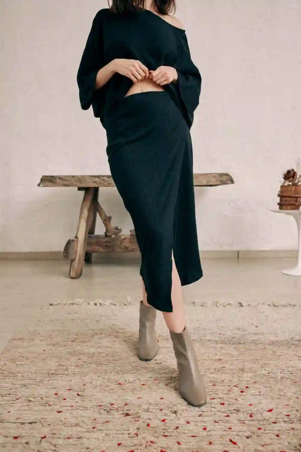 FALDA WRAP MIDI / COSSAC