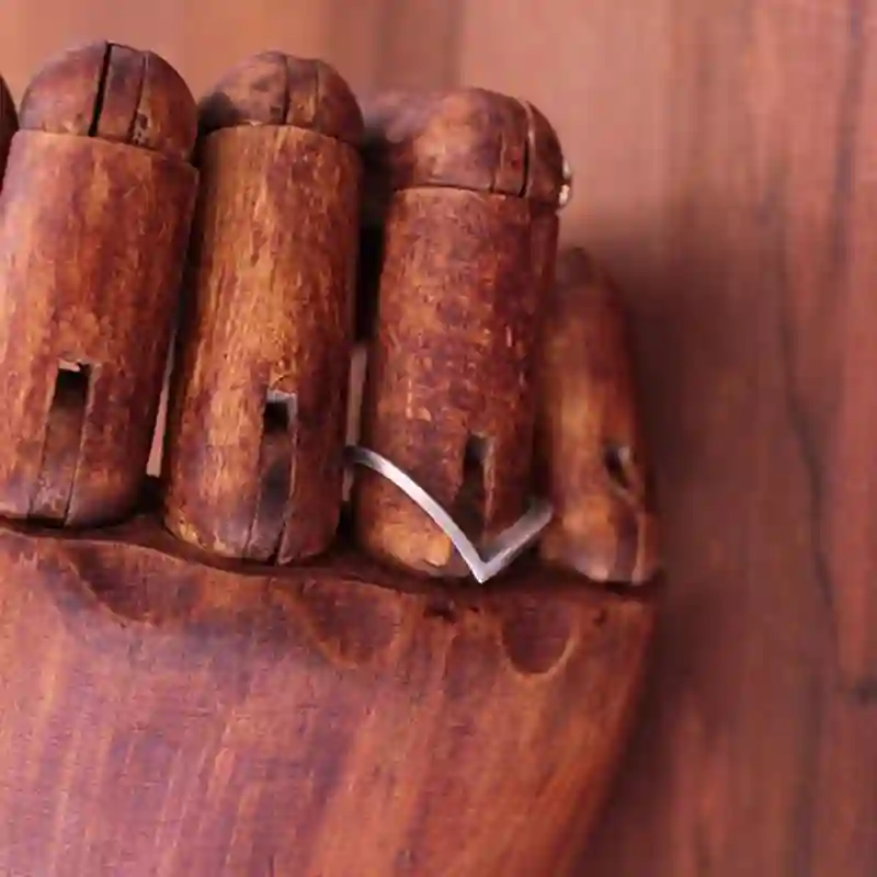 Silver claw ring