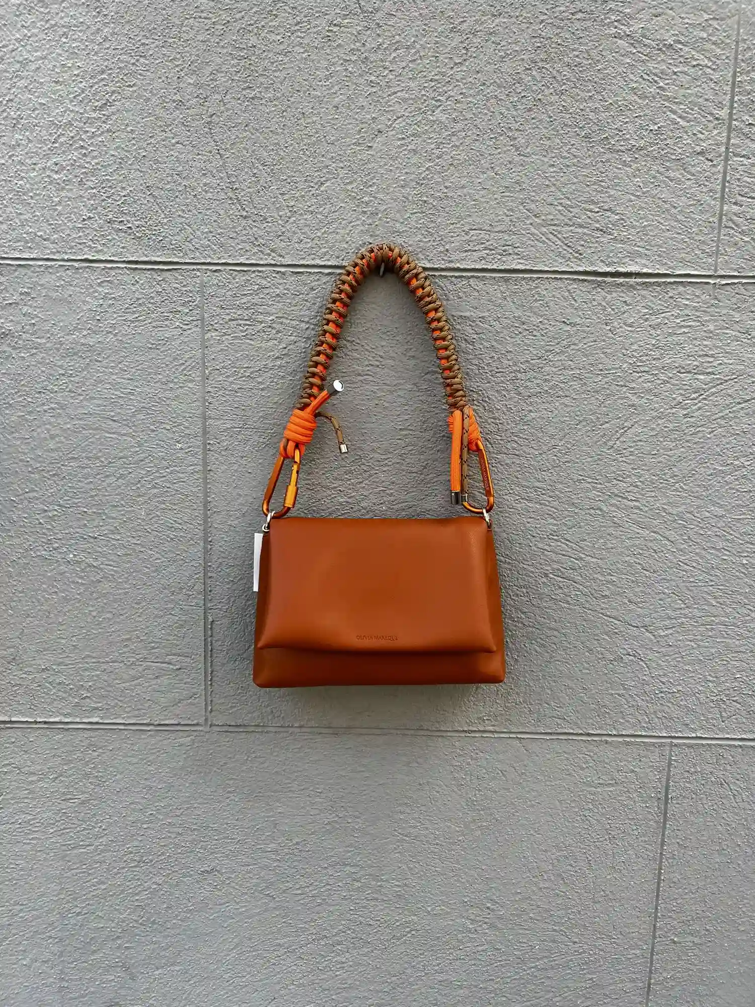 OLIVIA MARRON /NYLON HOMBRO MARRÓN NARANJA