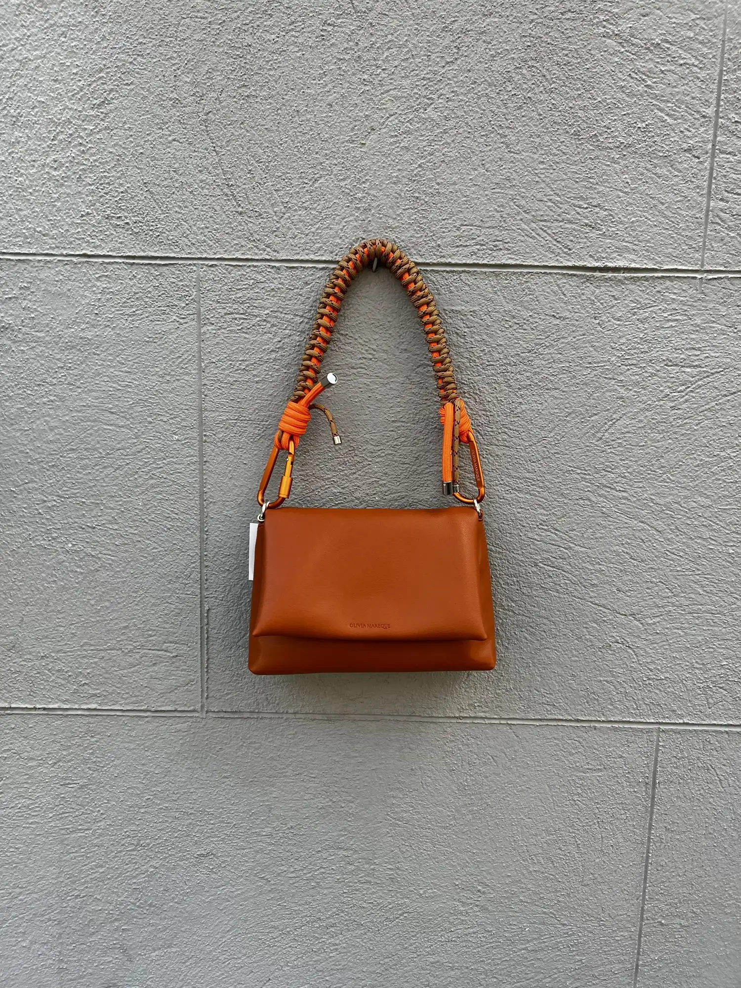 OLIVIA MARRON /NYLON HOMBRO MARRÓN NARANJA