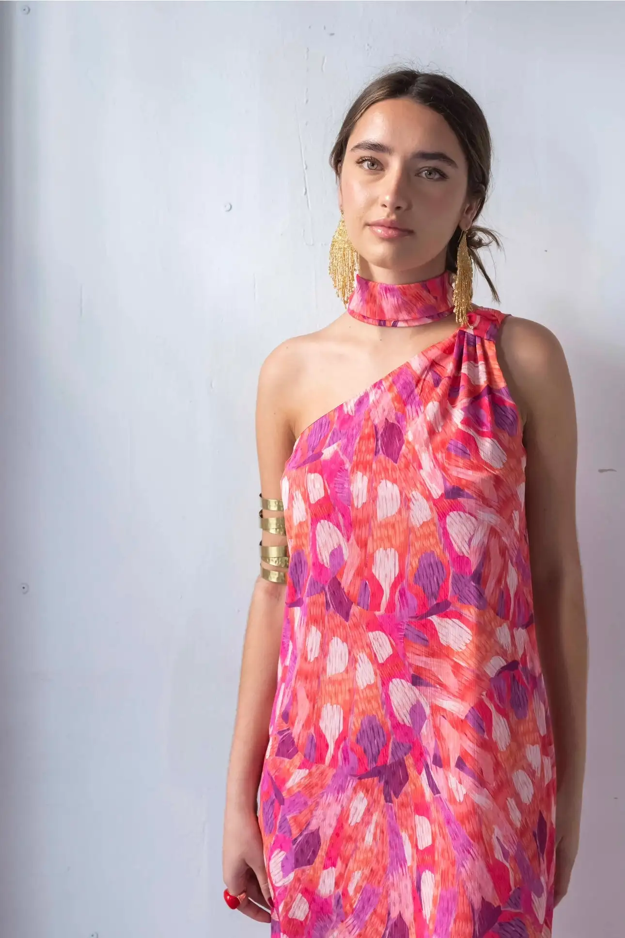 VESTIDO NIMES PINCELADAS CON LAZADA
