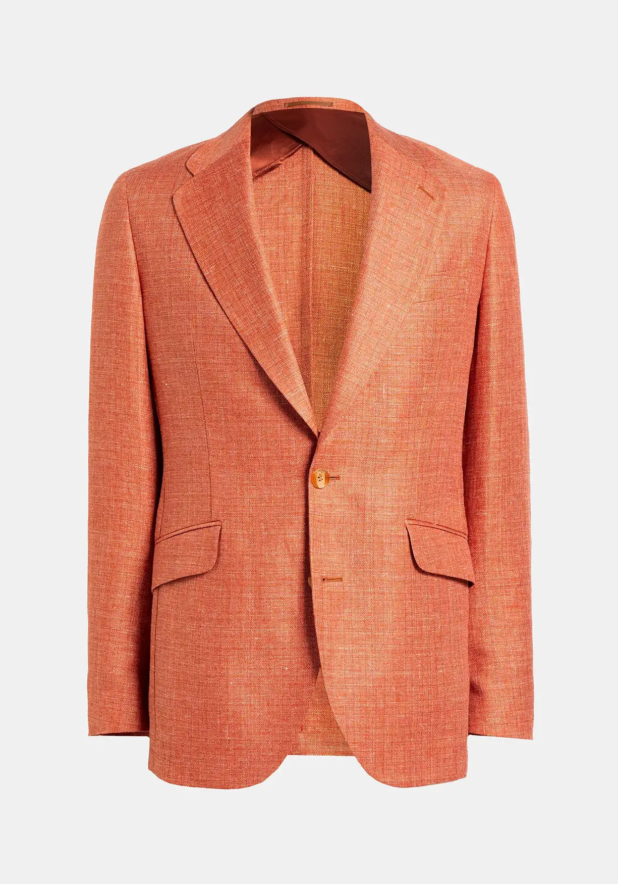American wool flax silk orange pocket inclined