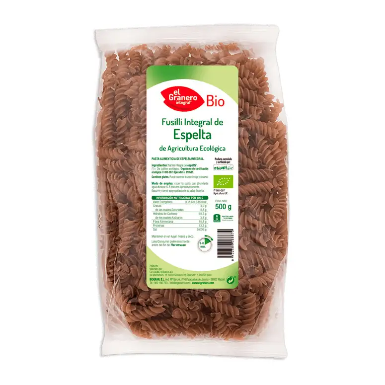 Integral spelled fusilli the integral barn (500 g)