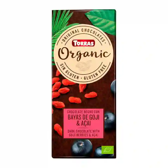 Black chocolate with berries of Goji & Açai Torras (100 g)