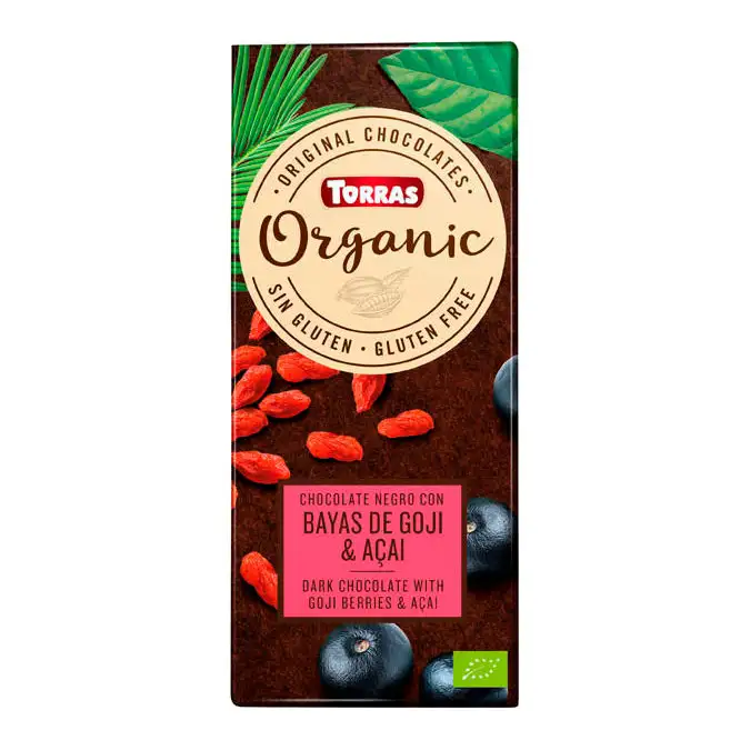 Black chocolate with berries of Goji & Açai Torras (100 g)