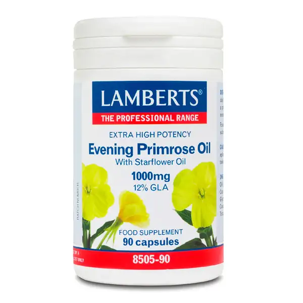 Aceite de Prímula con Borraja Alta Potencia Lamberts 90 cápsulas
