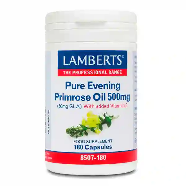 Onagra Aceite de Prímula Puro 500 mg Lamberts 180 cápsulas