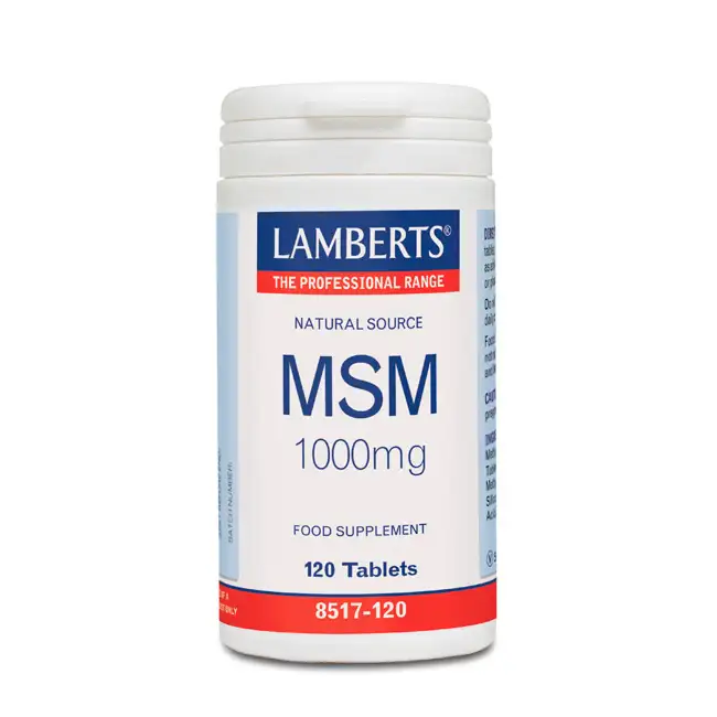 MSM 1000 mg. Natural source Lamberts 120 Tablets