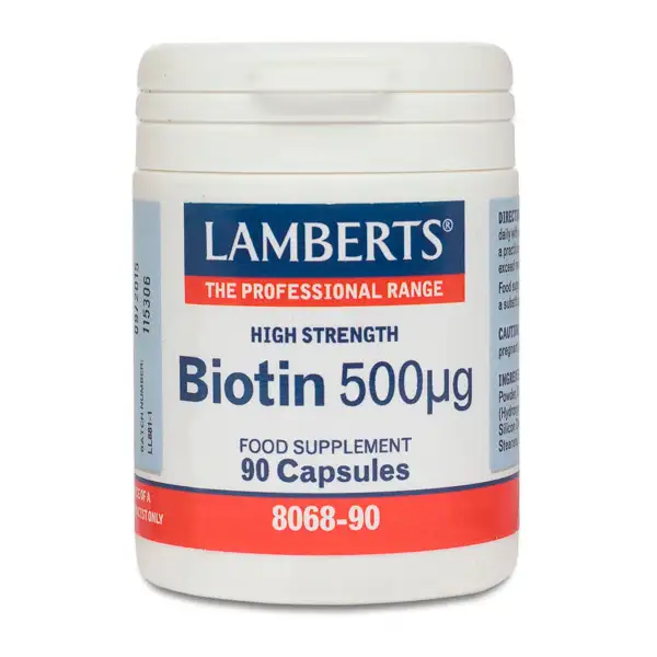 Lamberts biotin · 500 mcg · 90 capsules