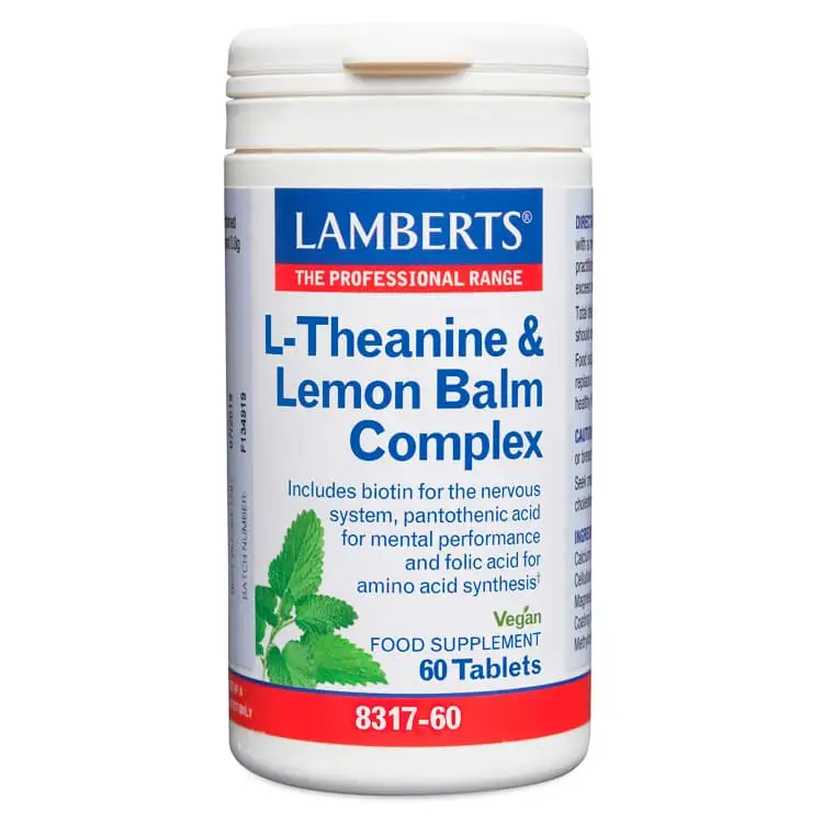 Teanine complex and Lamberts lemon balm · 60 tablets