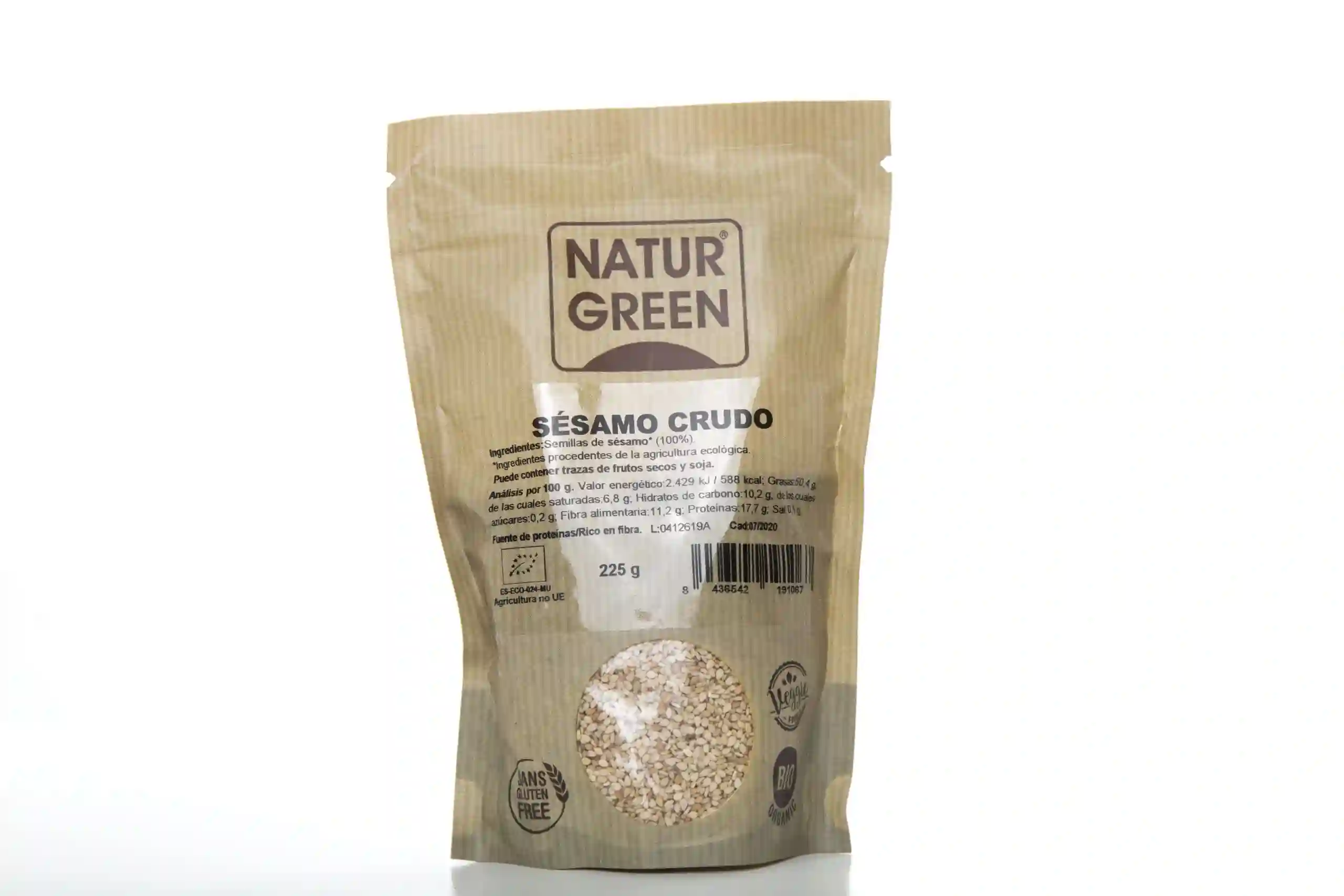 Raw Sesame Bio Naturgreen 225 g