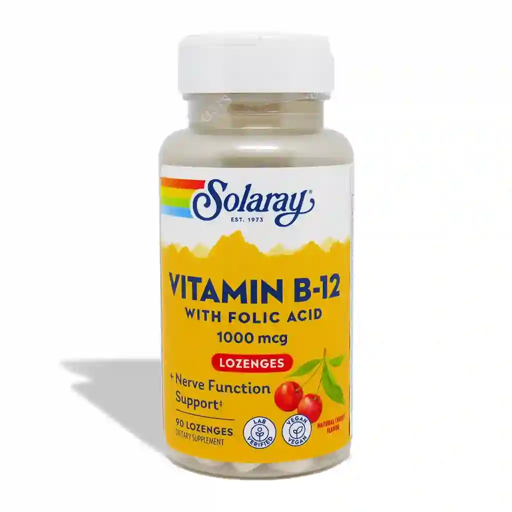 Vitamin B12 and Folic Solaray acid 90 sublingual tablets