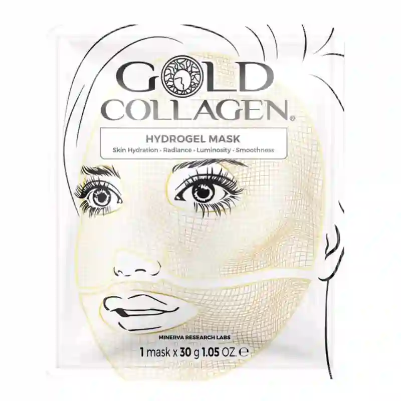 Máscara de hidrogel de colágeno de oro