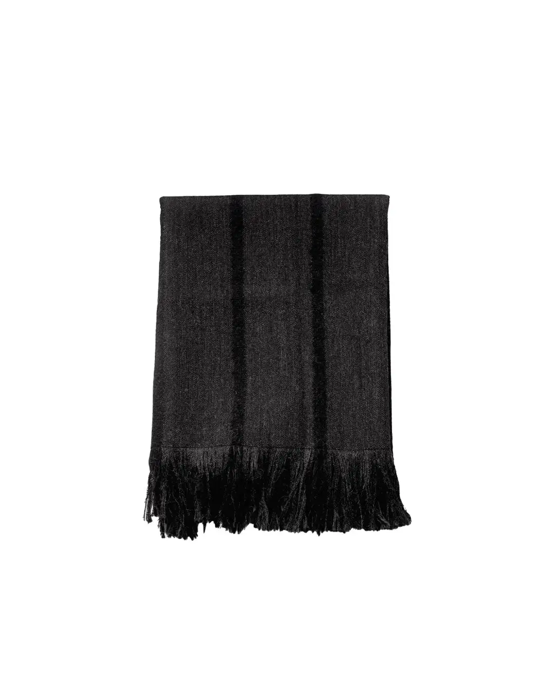 Manta negra de lana de alpaca - Imagen 4