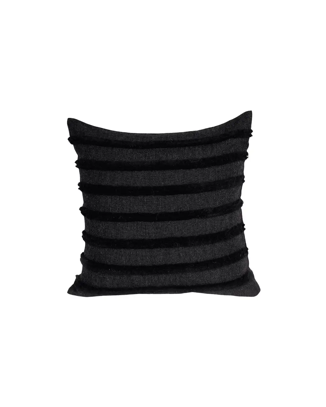 Cojín negro de lana de alpaca - Imagen 6