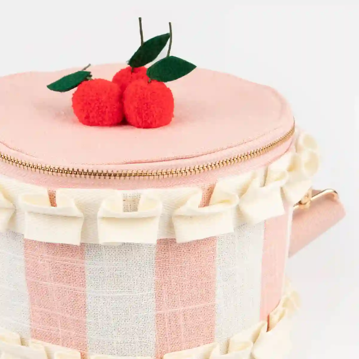 Bolso Redondo Pastel de Cerezas