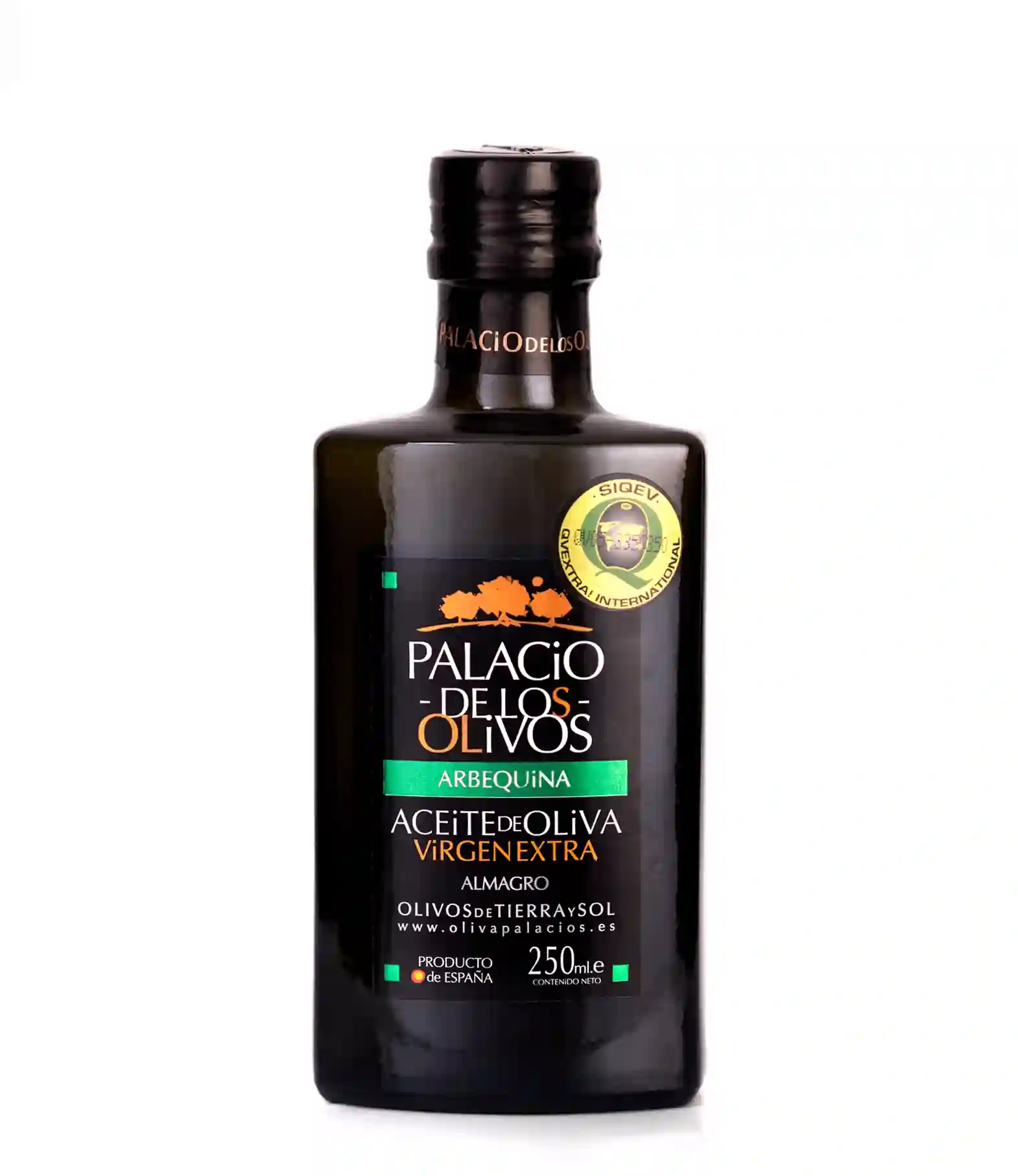 Palacio de los Olivos Arbequina con Fecha Preferente de Consumo 01/26 - Botella de vidrio 250 ml.