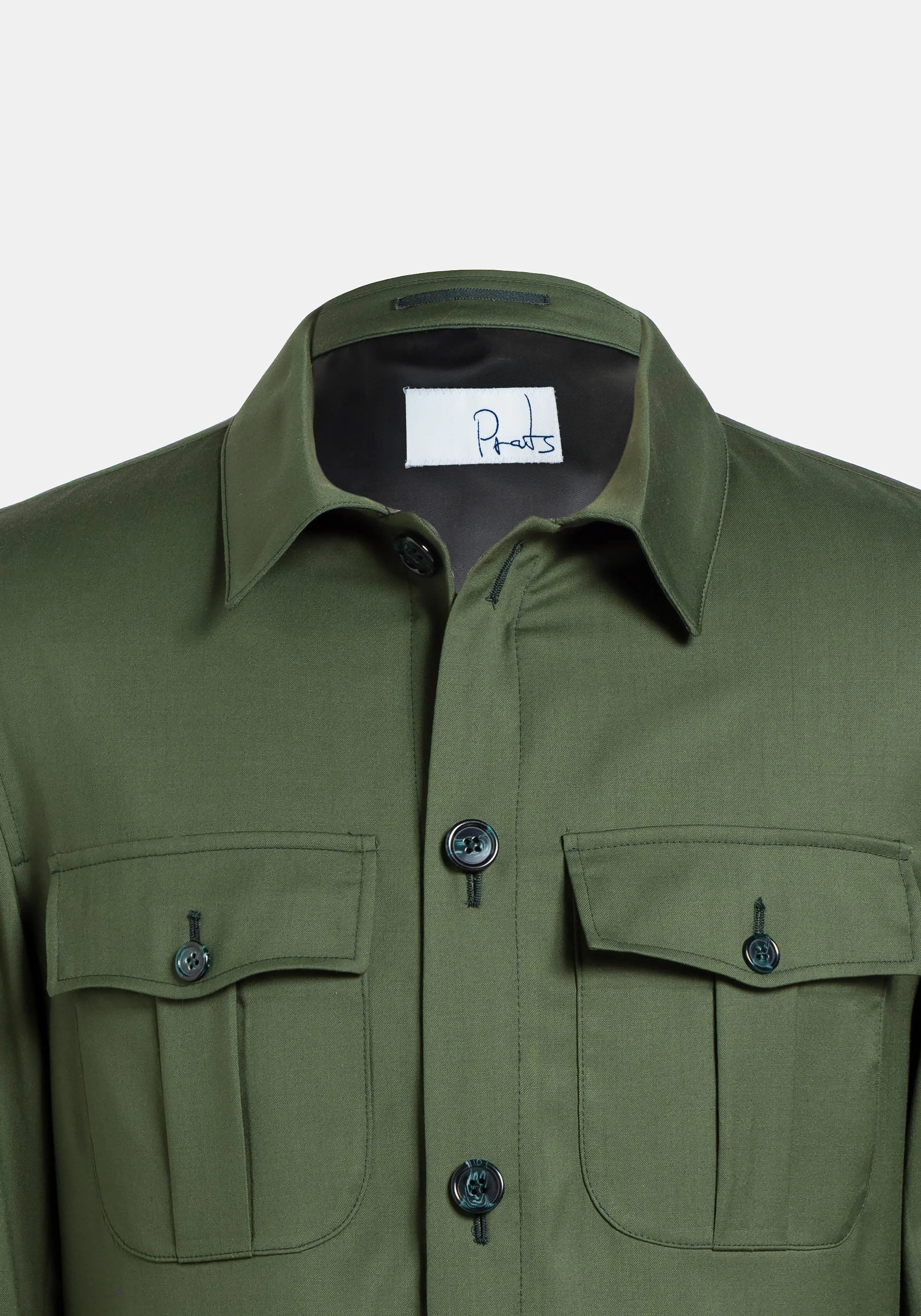 Sobrecamisa verde Súper 130's - Imagen 3