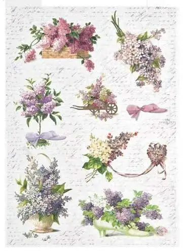 Papel de arroz -  Lilas - 21x29