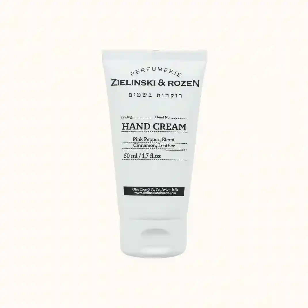 CREMA DE MANOS PINK PEPPER, ELEMI, CINNAMON, LEATHER 50ML / ZIELINSKI & ROZEN