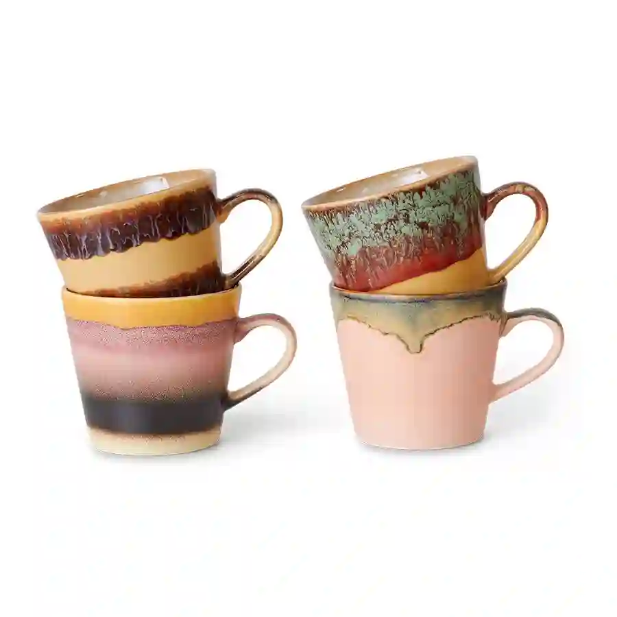 SET 4 CAPUCCINO MUGS VISTA / HK LIVING