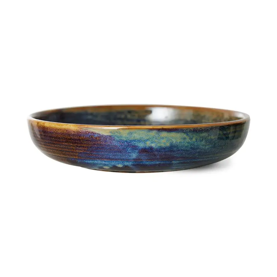 PLATO HONDO CHEF M (RUSTIC BLUE) / HK LIVING