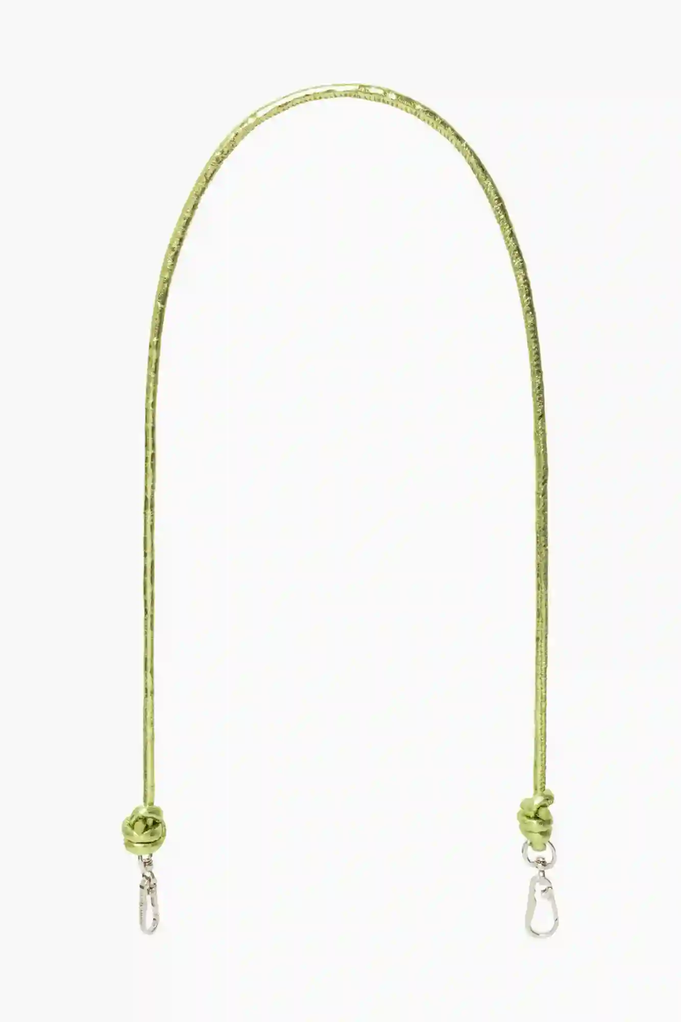CADENA PIEL NUDO BANDOLERA VERDE METALIZADO / OLIVIA MAREQUE