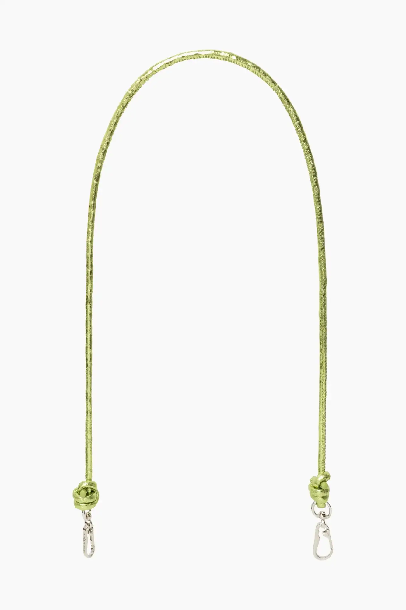 CADENA PIEL NUDO BANDOLERA VERDE METALIZADO / OLIVIA MAREQUE