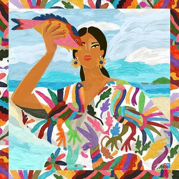 PAÑUELO "COLORES MEXICANOS" / ANA CLERICI