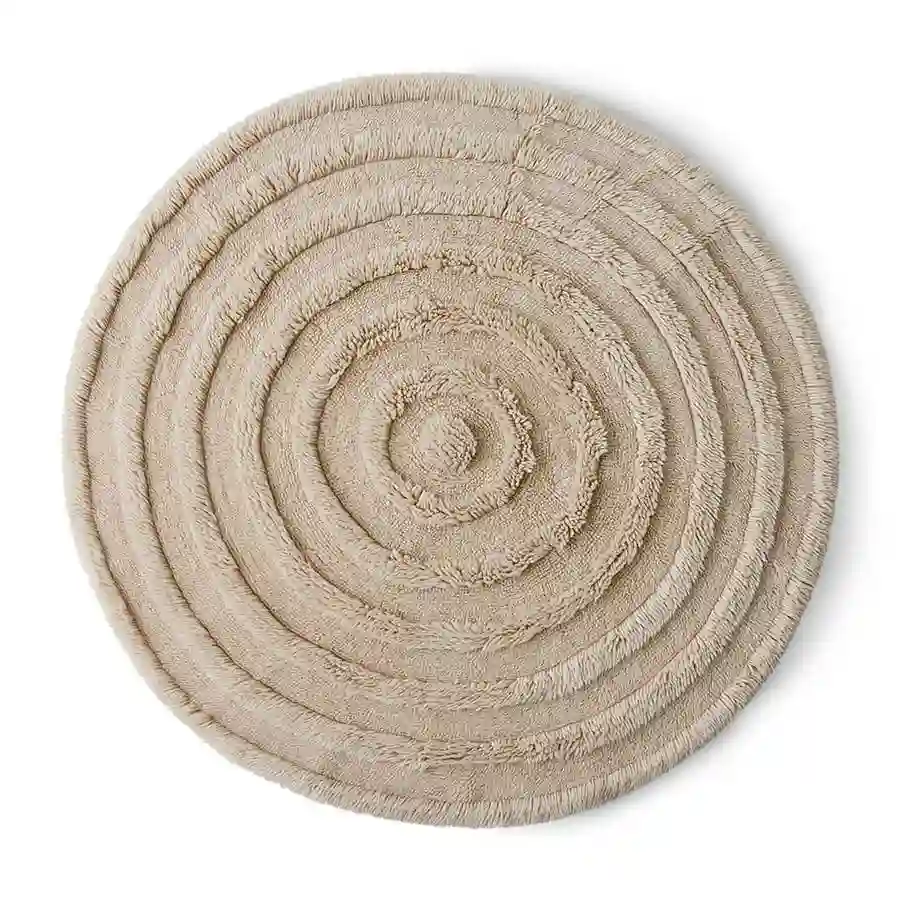 ALFOMBRA REDONDA BEIGE / HK LIVING