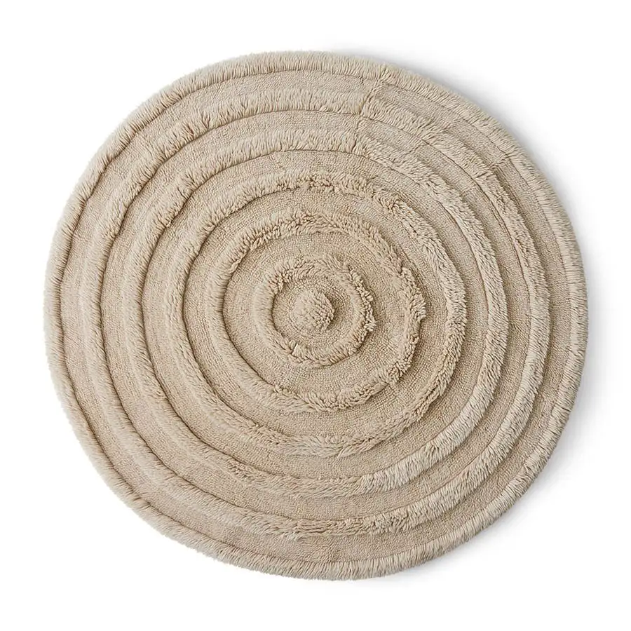 ALFOMBRA REDONDA BEIGE / HK LIVING