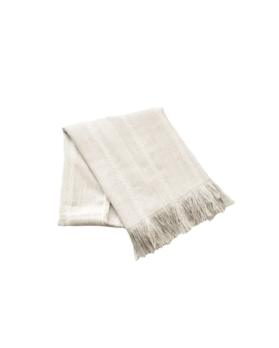 Manta blanca de lana de alpaca - Imagen 8