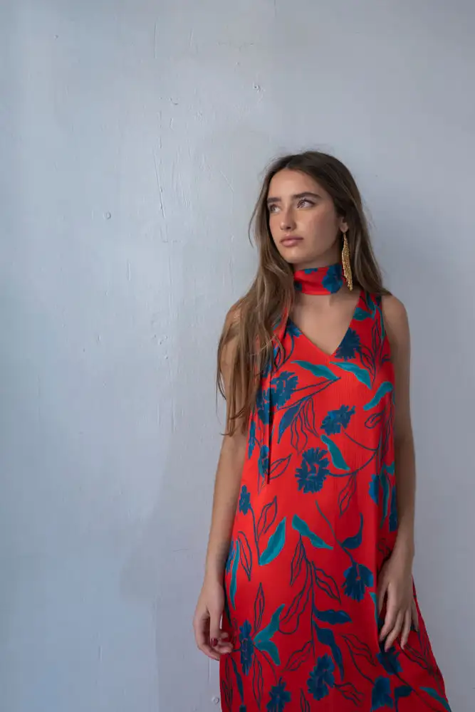 VESTIDO MARRAQUECH ROJO - Imagen 2