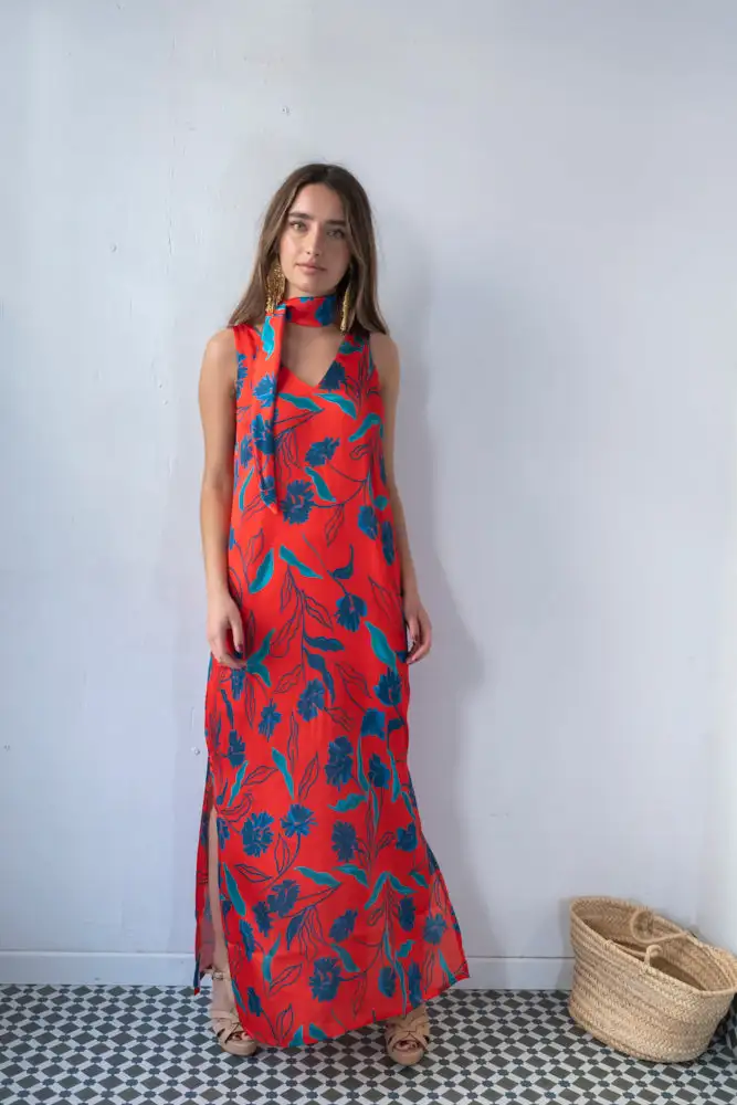 VESTIDO MARRAQUECH ROJO - Imagen 5