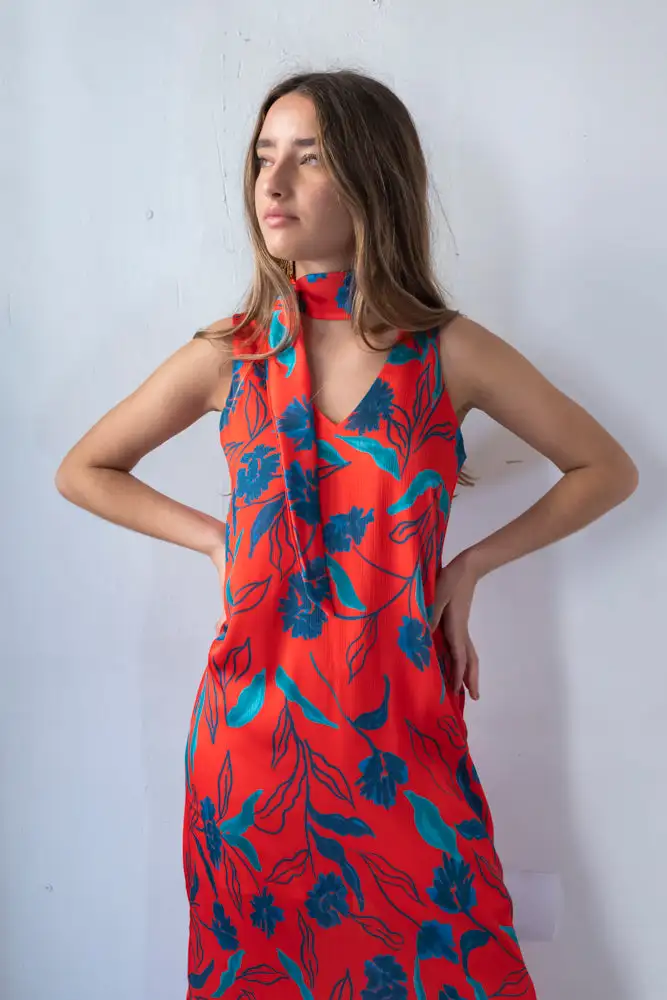 VESTIDO MARRAQUECH ROJO - Imagen 6