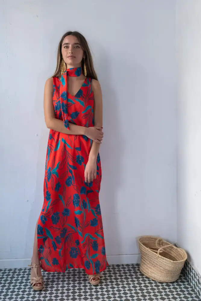 VESTIDO MARRAQUECH ROJO - Imagen 8