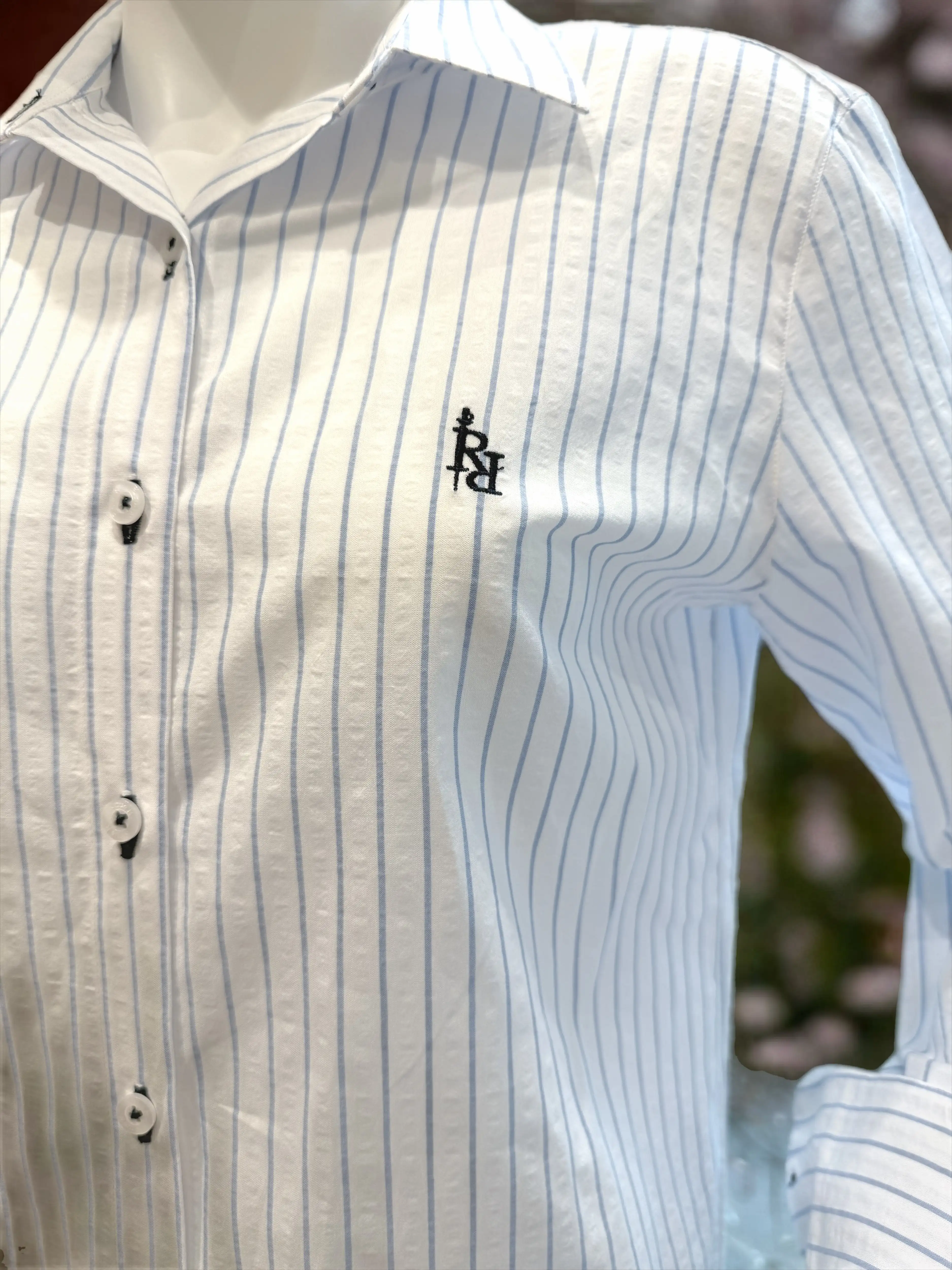 Camisa de mujer de rayas azul RqueR - Imagen 3