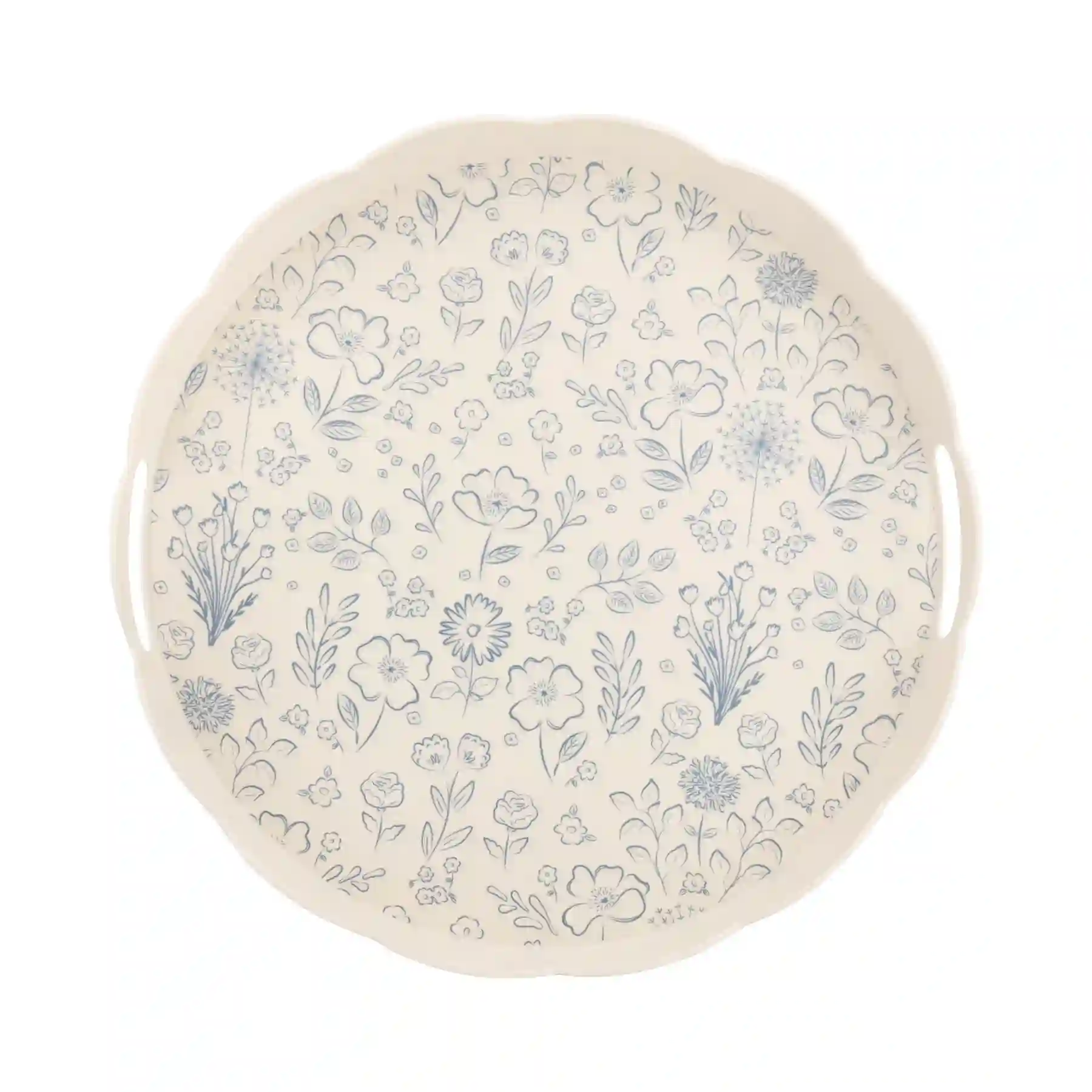 Flastoneada Floral Round Tray